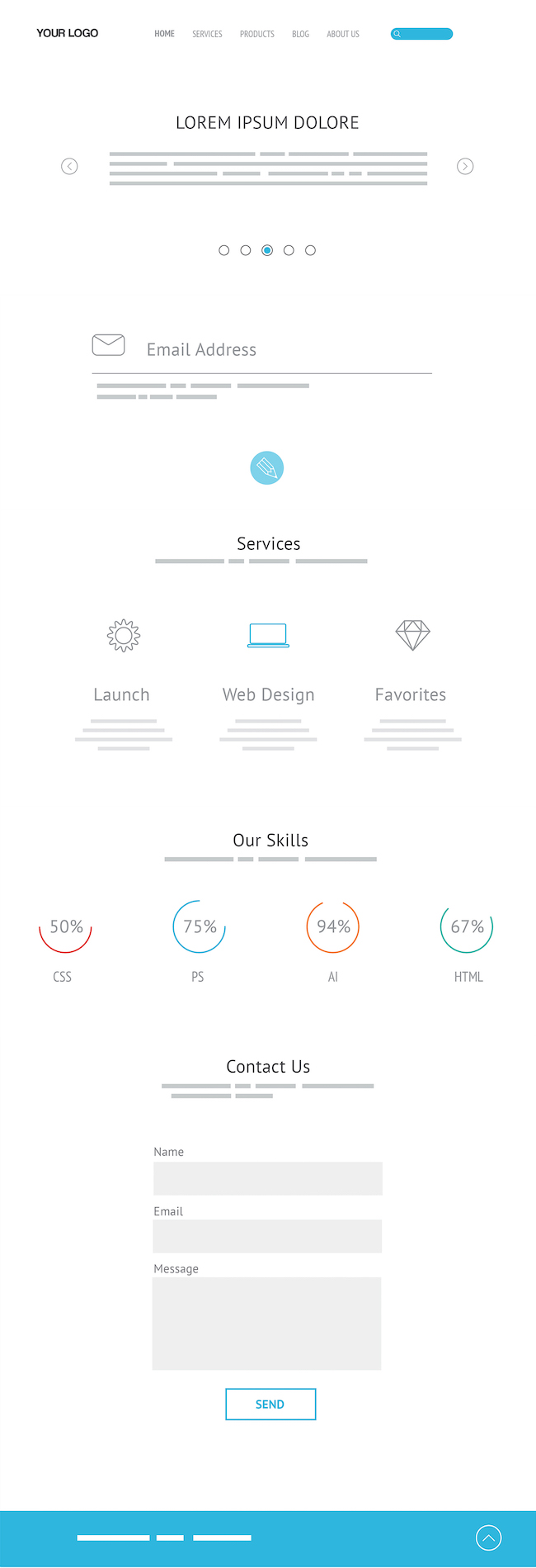 website mockup